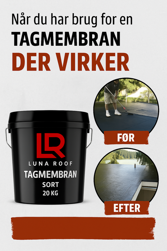 Luna Roof tagmembran – effektiv og holdbar membran til alle typer tage. Nem påføring, CE-godkendt og op til 40 års levetid. Bestil her!