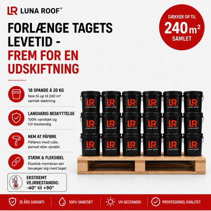 Professionel silikonebaseret Tagmembran - Pallepakke 240m2